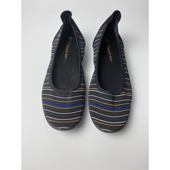 bernie mev. Shoes - Bernie Mev Slip On Shoes Size 41 (US 10) Striped Blue Stretchy Ballet Flats